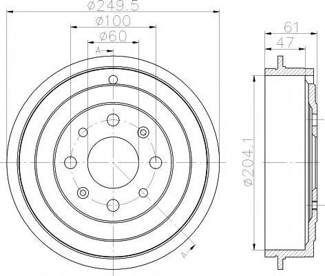 MINTEX MBD320 Гальмівний барабан