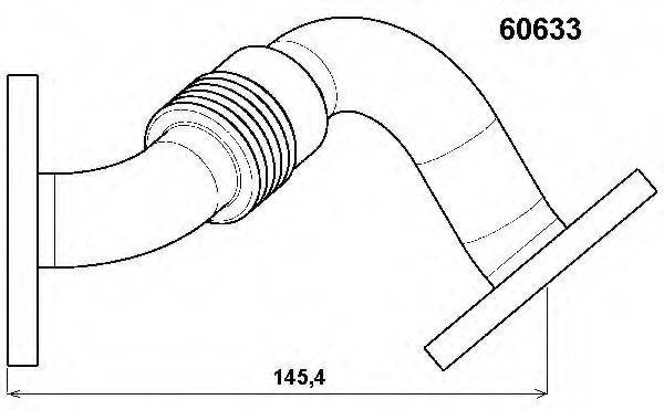 AUDI 038 131 521 AJ Трубка, клапан повернення ОГ