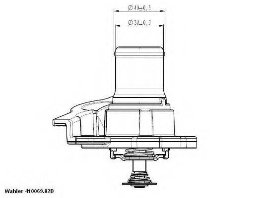 IVECO 50 411 0436 Термостат, охолоджуюча рідина