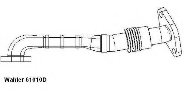 WAHLER 61010D Трубка, клапан повернення ОГ