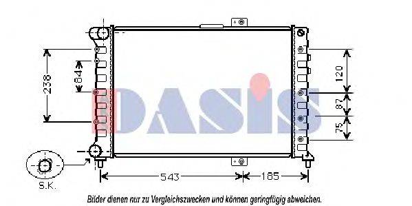 AKS DASIS 011060N Радіатор, охолодження двигуна