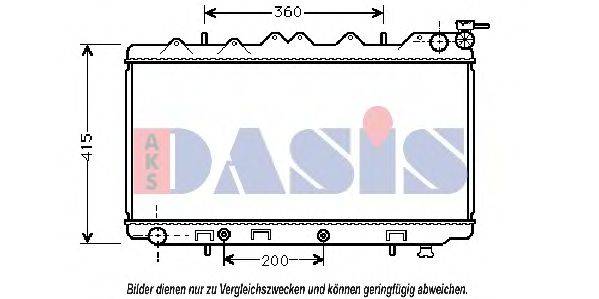 AKS DASIS 070039N Радіатор, охолодження двигуна