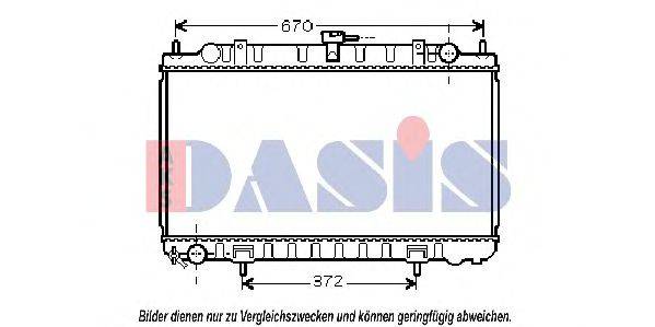 AKS DASIS 070093N Радіатор, охолодження двигуна