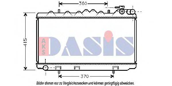 AKS DASIS 071530N Радіатор, охолодження двигуна