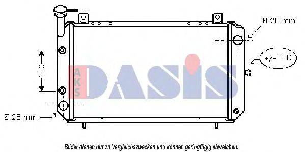 AKS DASIS 071840N Радіатор, охолодження двигуна