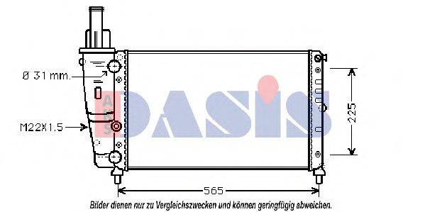 AKS DASIS 080670N Радіатор, охолодження двигуна