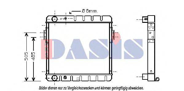 AKS DASIS 090063N Радіатор, охолодження двигуна