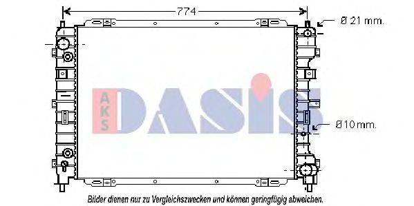 AKS DASIS 090084N Радіатор, охолодження двигуна