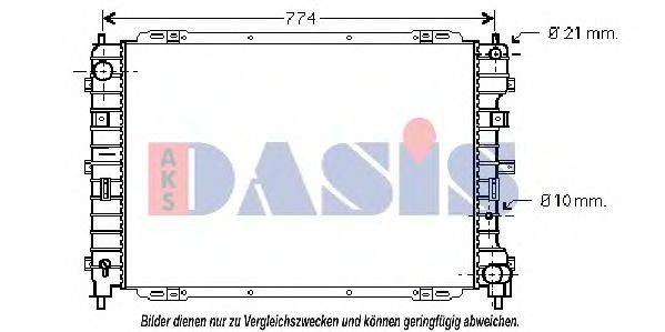 AKS DASIS 090085N Радіатор, охолодження двигуна