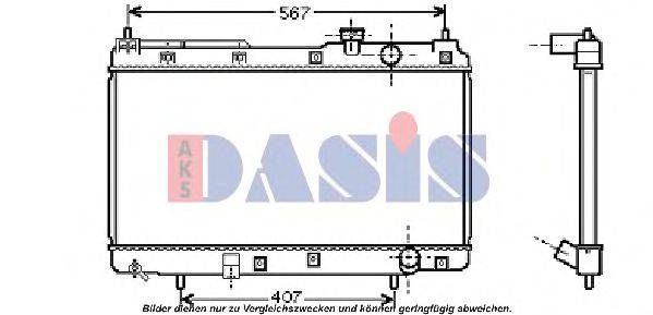 AKS DASIS 100036N Радіатор, охолодження двигуна