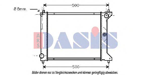 AKS DASIS 100170N Радіатор, охолодження двигуна