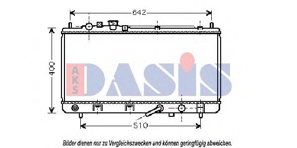 AKS DASIS 110035N Радіатор, охолодження двигуна