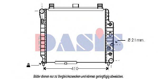 AKS DASIS 121010N Радіатор, охолодження двигуна