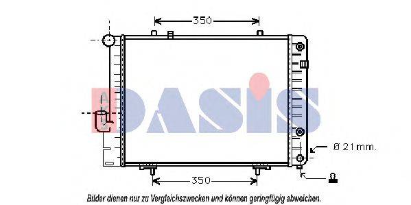 AKS DASIS 121610N Радіатор, охолодження двигуна