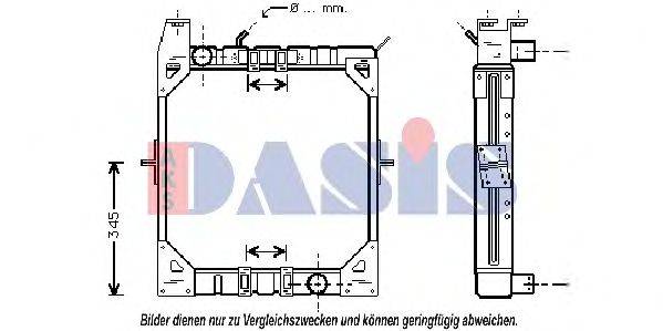 AKS DASIS 130660N Радіатор, охолодження двигуна