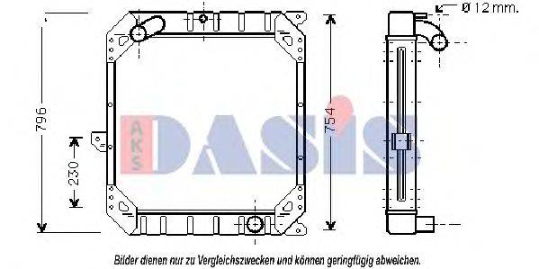 AKS DASIS 131380T Радіатор, охолодження двигуна