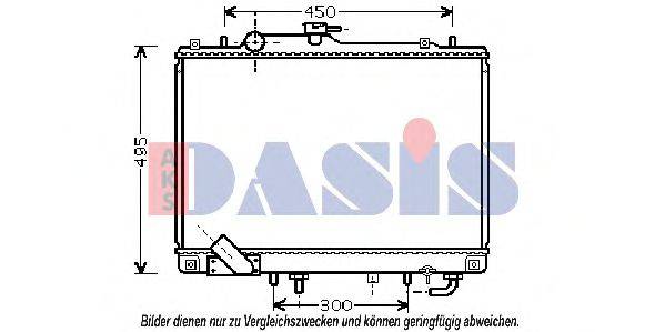 AKS DASIS 140018N Радіатор, охолодження двигуна