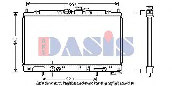 AKS DASIS 140035N Радіатор, охолодження двигуна