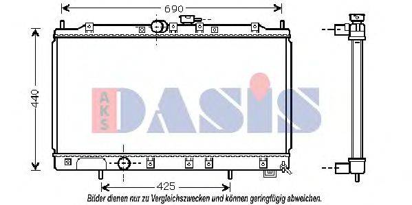 AKS DASIS 140047N Радіатор, охолодження двигуна