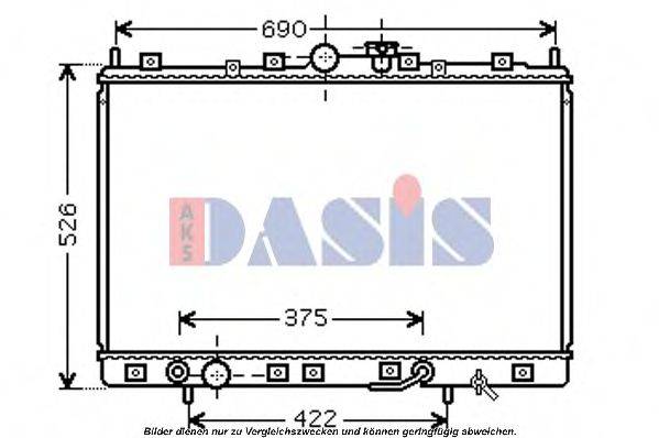 AKS DASIS 140062N Радіатор, охолодження двигуна