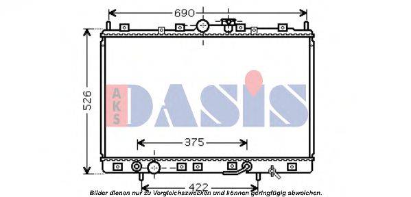 AKS DASIS 140076N Радіатор, охолодження двигуна