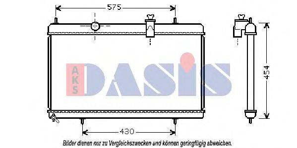 AKS DASIS 160030N Радіатор, охолодження двигуна