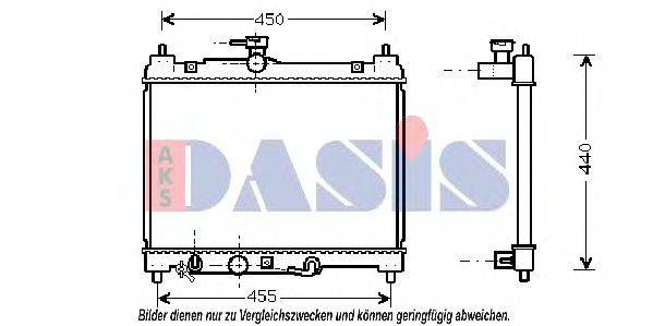 AKS DASIS 210201N Радіатор, охолодження двигуна