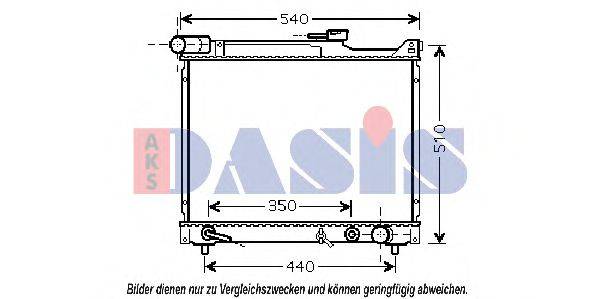 AKS DASIS 320025N Радіатор, охолодження двигуна