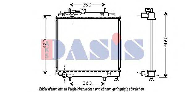 AKS DASIS 360025N Радіатор, охолодження двигуна