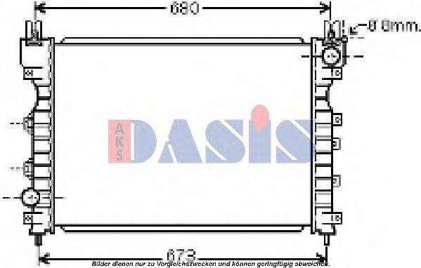 AKS DASIS 370044N Радіатор, охолодження двигуна