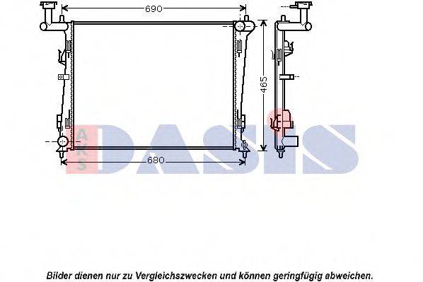 AKS DASIS 510071N Радіатор, охолодження двигуна