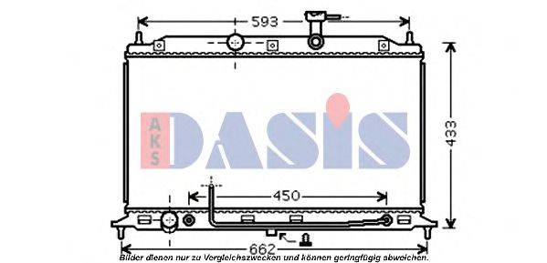 AKS DASIS 510075N Радіатор, охолодження двигуна