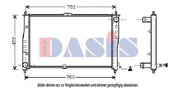 AKS DASIS 510090N Радіатор, охолодження двигуна