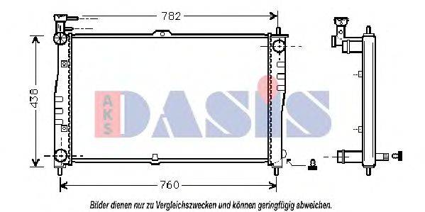 AKS DASIS 510110N Радіатор, охолодження двигуна