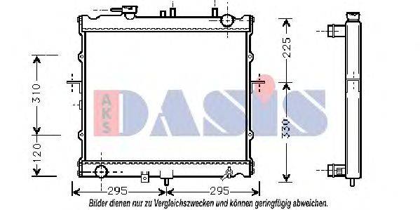 AKS DASIS 510130N Радіатор, охолодження двигуна