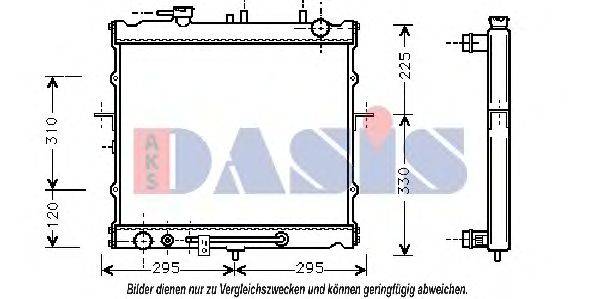 AKS DASIS 510140N Радіатор, охолодження двигуна