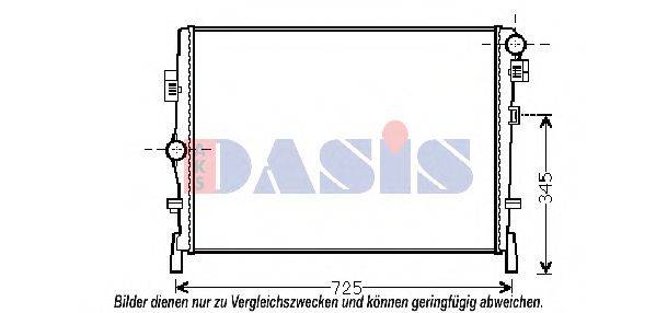 AKS DASIS 520114N Радіатор, охолодження двигуна