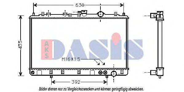 AKS DASIS 560360N Радіатор, охолодження двигуна