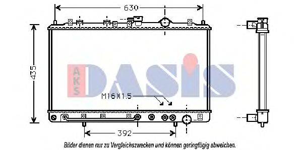 AKS DASIS 560370N Радіатор, охолодження двигуна