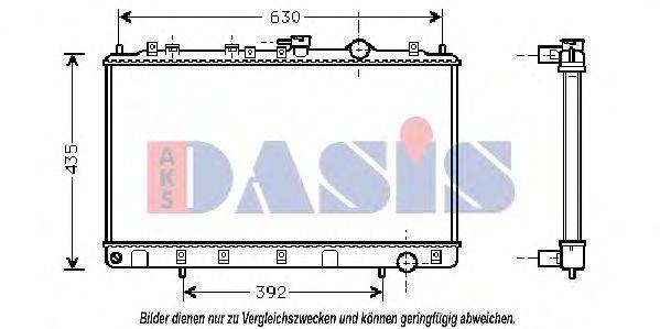 AKS DASIS 560380N Радіатор, охолодження двигуна