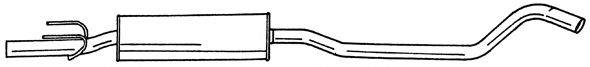 AKS DASIS SG40482 Середній глушник вихлопних газів