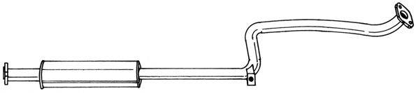 AKS DASIS SG38413 Середній глушник вихлопних газів