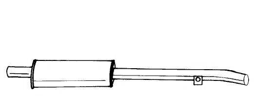 AKS DASIS SG12456 Середній глушник вихлопних газів