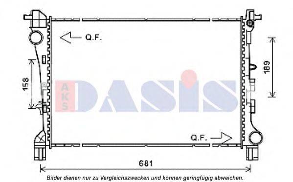 AKS DASIS 080114N Радіатор, охолодження двигуна