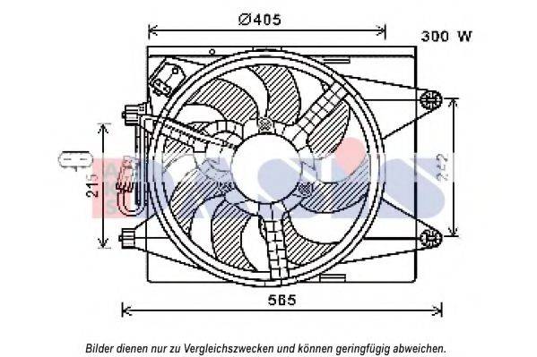 AKS DASIS LC7501 Вентилятор, охолодження двигуна