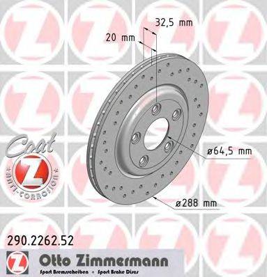 ZIMMERMANN 290226252 гальмівний диск