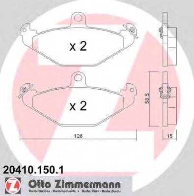 ZIMMERMANN 20410 Комплект гальмівних колодок, дискове гальмо
