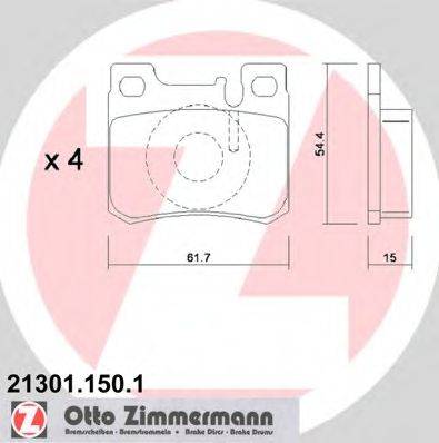 ZIMMERMANN 213011501 Комплект гальмівних колодок, дискове гальмо