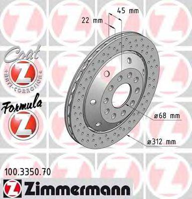 ZIMMERMANN 100335070 гальмівний диск