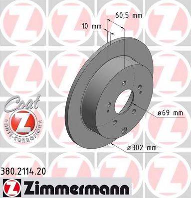 ZIMMERMANN 380211420 гальмівний диск